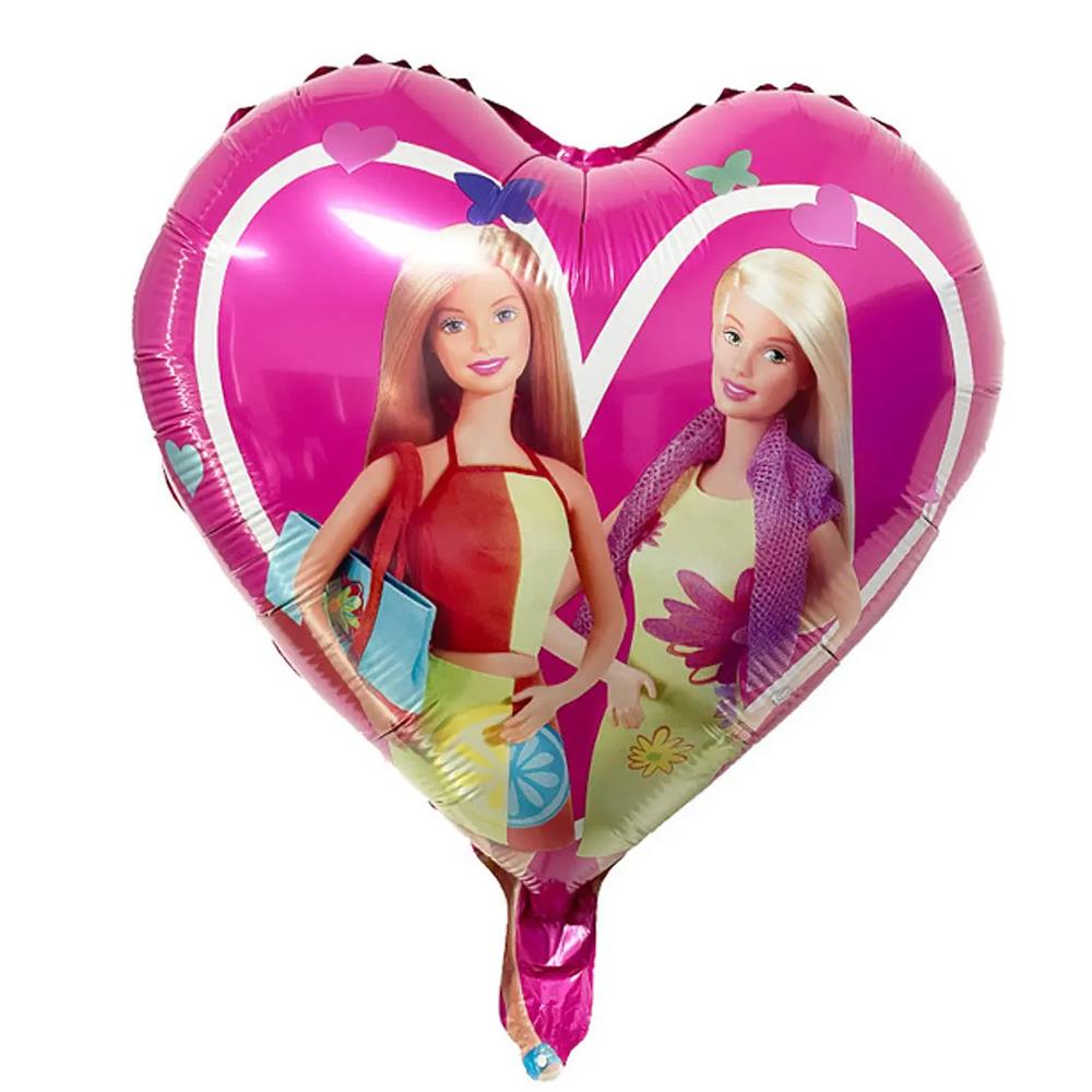 Barbie Temalı Kalpli Folyo Balon