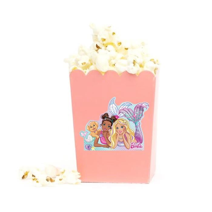 Barbie Temalı Pembe Mısır Kutusu 5 Adet