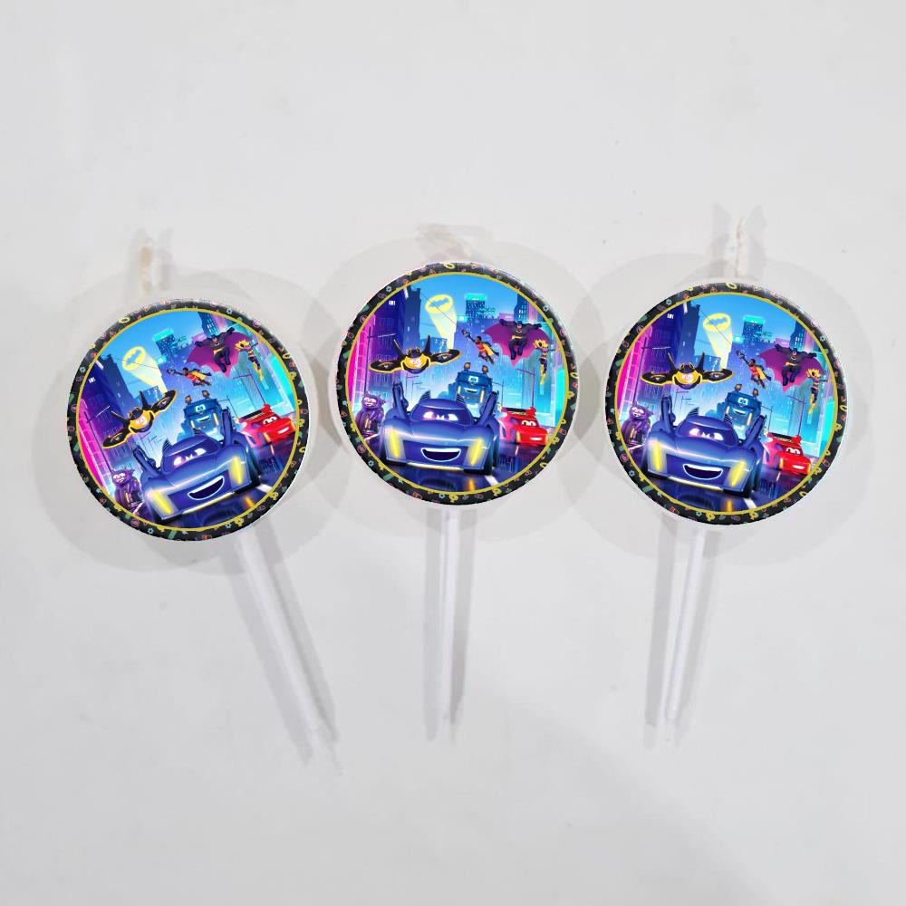Batwheels Temalı Mum - 3 Adet