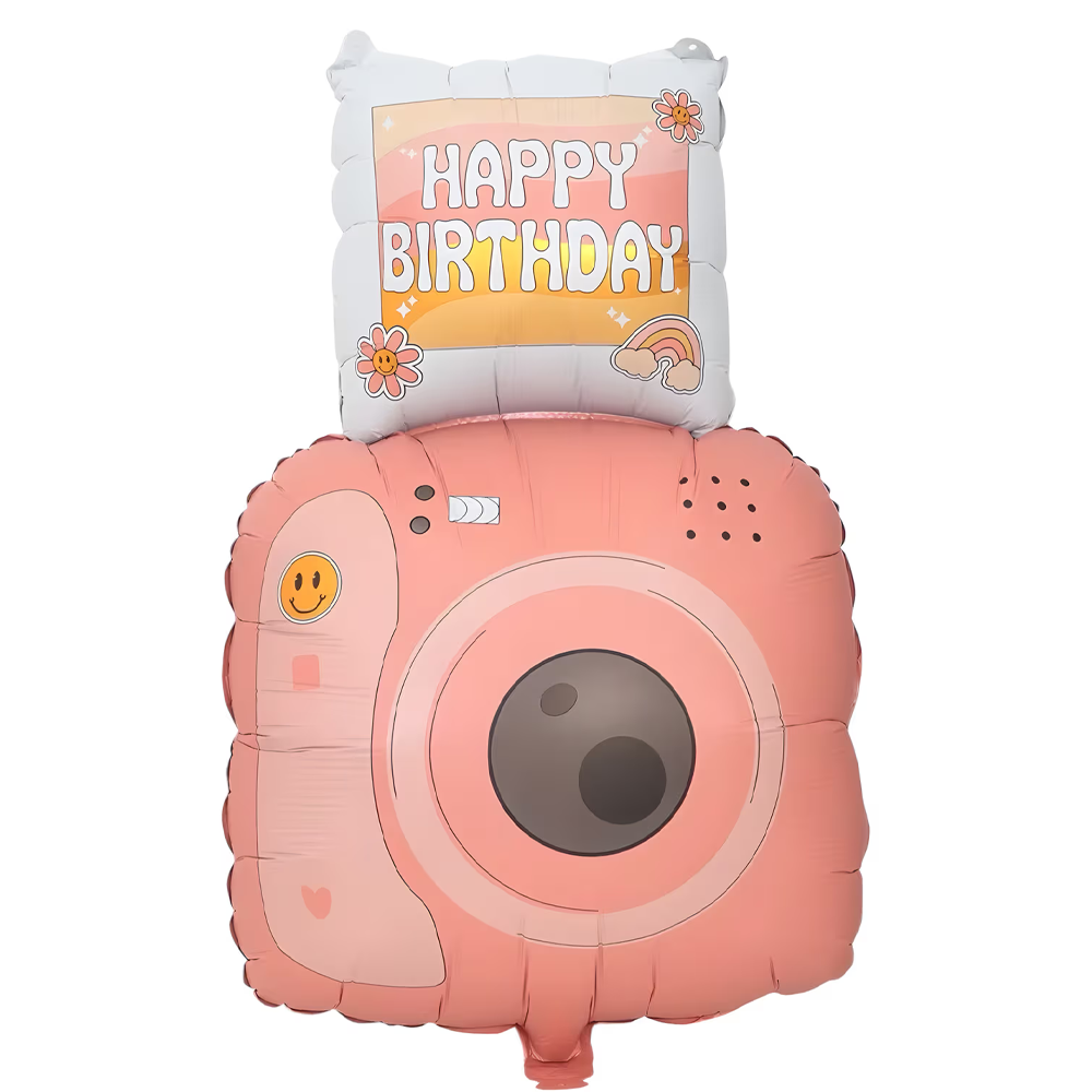Pembe Kamera Folyo Balon