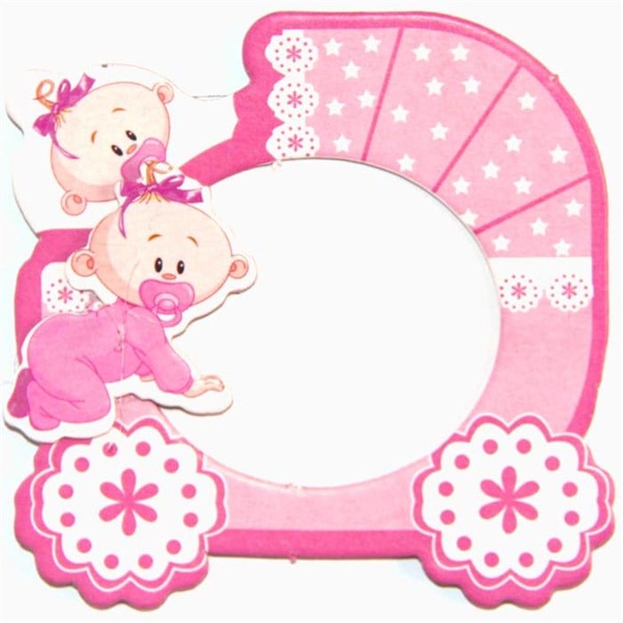 Bebek Arabalı Pembe Magnet - 1 Adet