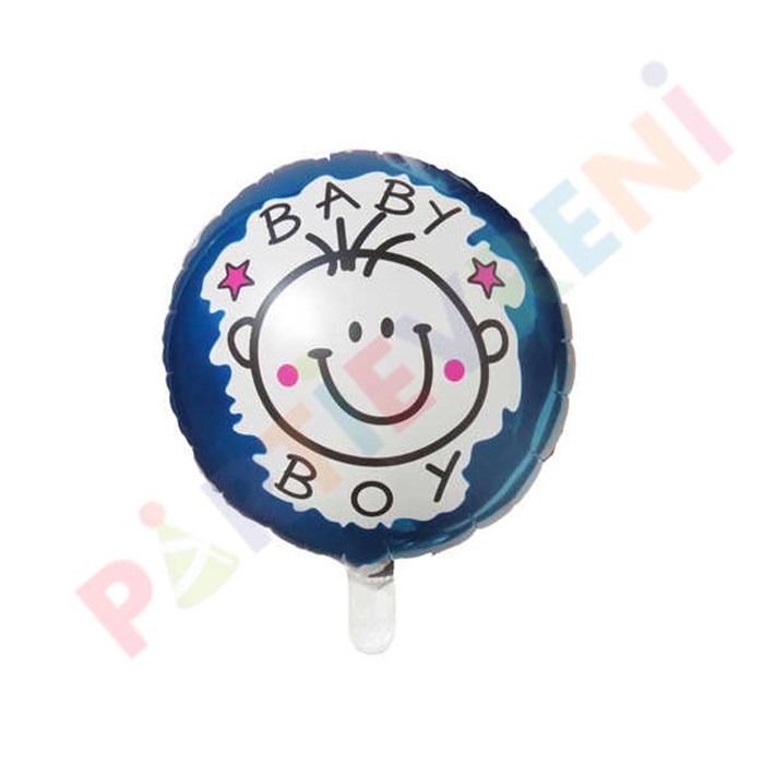 Bebekli Mavi Folyo Balon - 35 cm