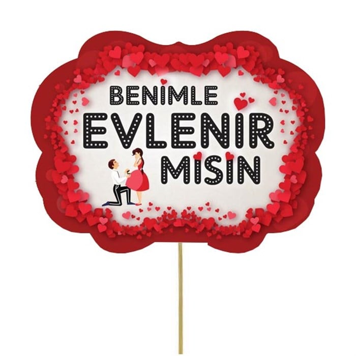 Benimle Evlenir Misin Konuşma Balonu