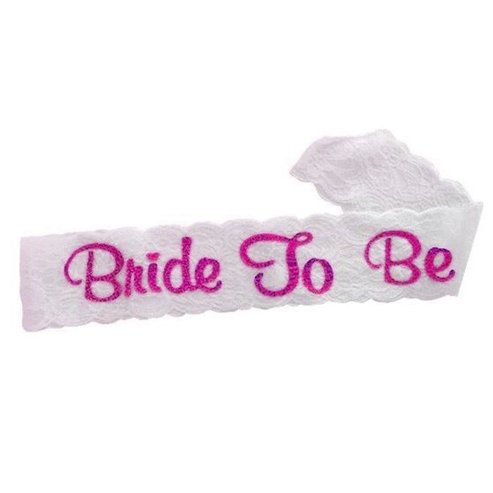 Beyaz Dantelli Bride To Be Kuşak