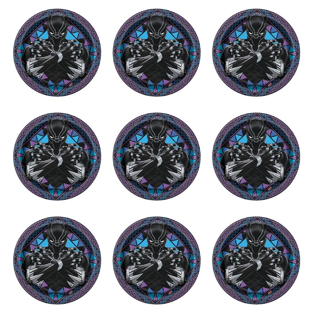 Black Panther Temalı Etiket 10 Adet - 5 cm