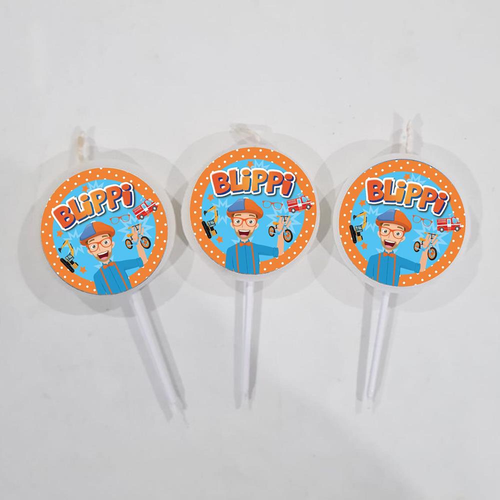 Blippi Temalı Mum 3 Adet