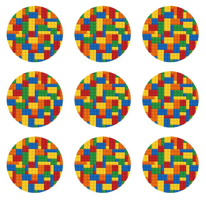 Block Temalı Sticker 10 Adet - 5 cm