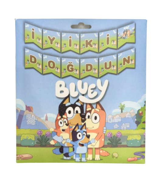 Bluey İyi ki Doğdun Banner Afiş