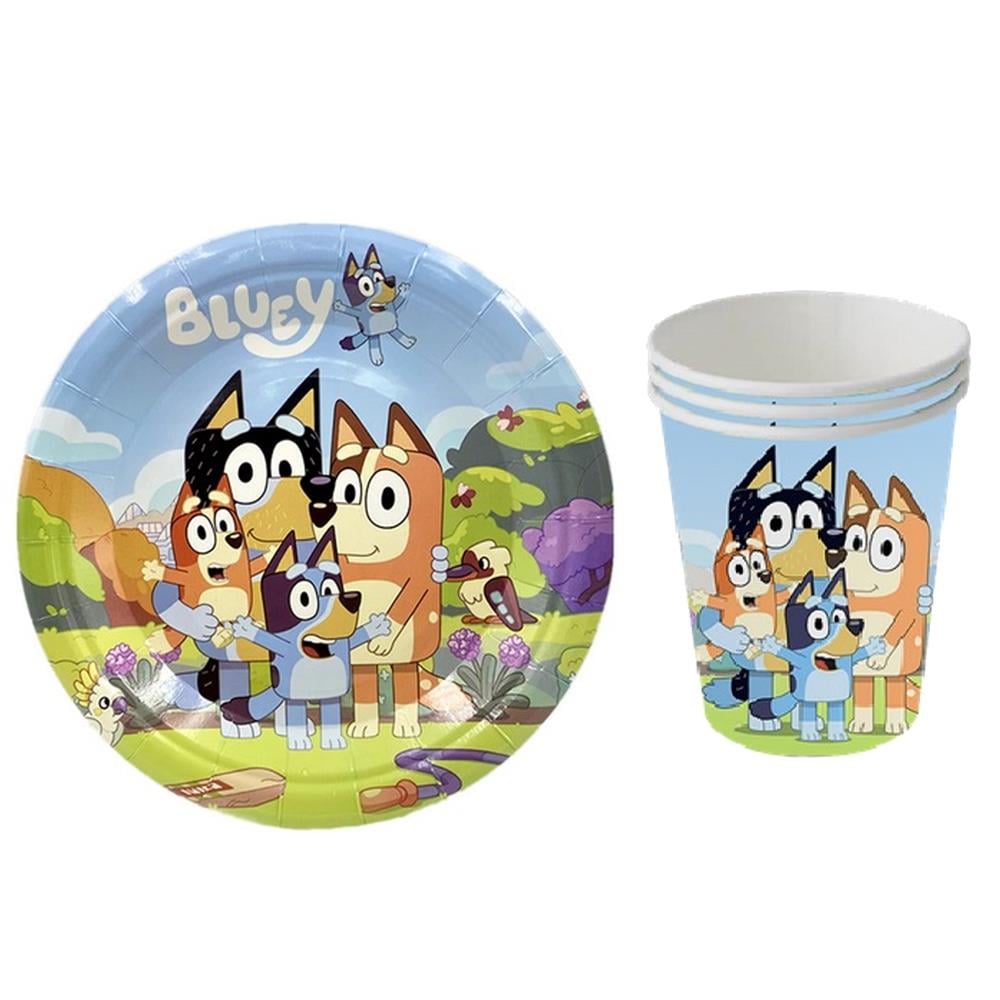 Bluey Temalı Tabak Bardak Seti 8 Adet