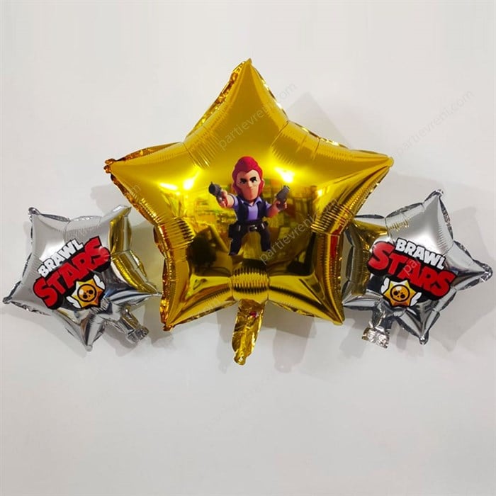 Brawl Stars Stickerlı Folyo Balon Seti