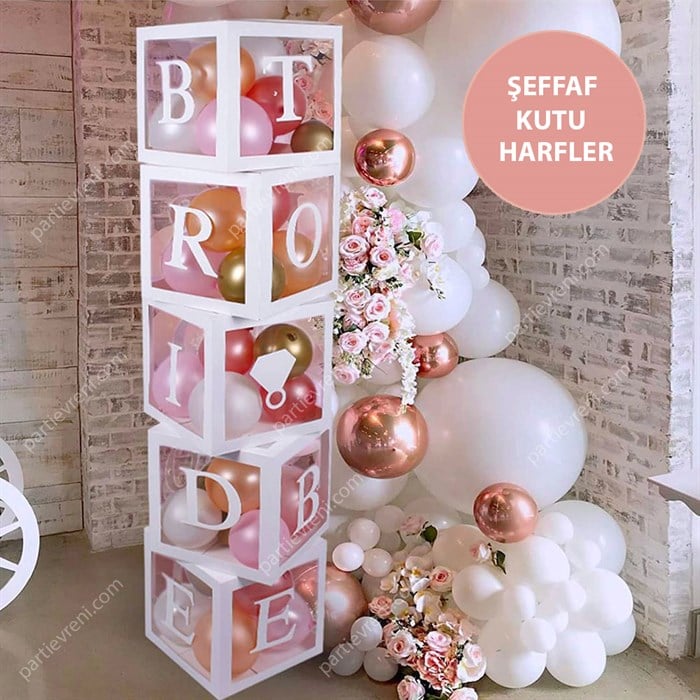 Bride Şeffaf Kutu ve Harf Seti