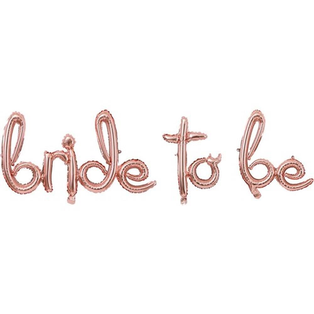 Bride To Be El Yazısı Rose Folyo Balon
