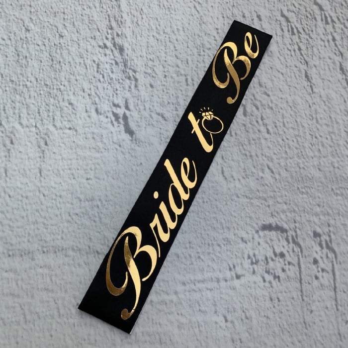 Bride to Be Gold Siyah Kuşak