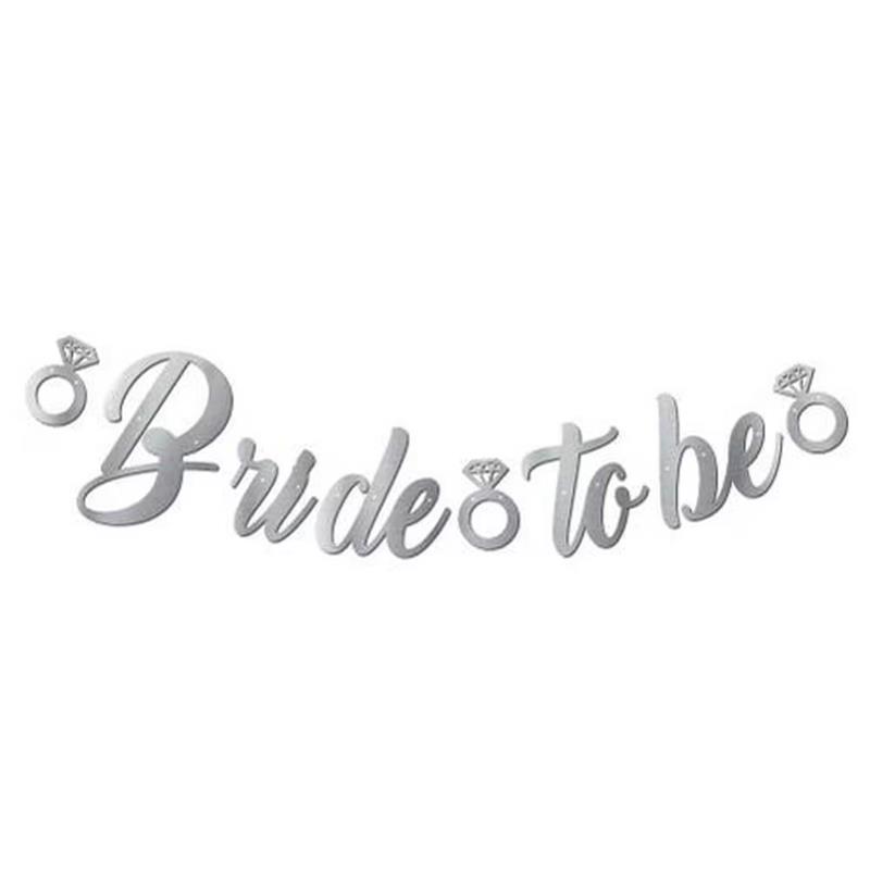 Bride To Be Gümüş Kaligrafi Banner