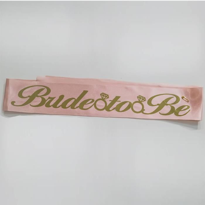 Bride to Be Pembe Gold Kuşak