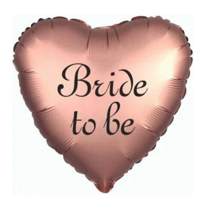 Bride to Be Stickerlı Rose Kalp Folyo Balon 60 cm