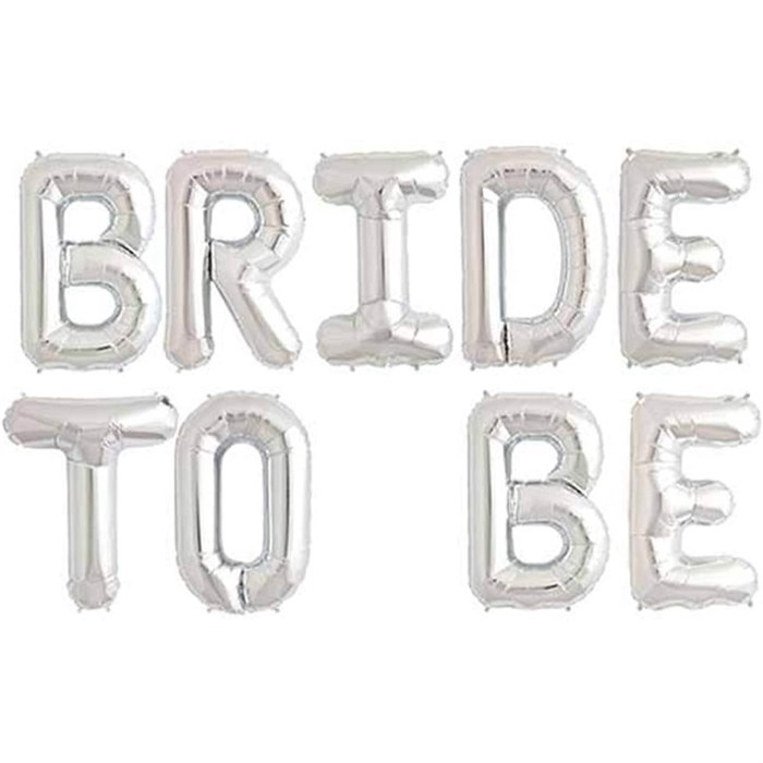 Bride to Be Yazılı Gümüş Folyo Balon Seti