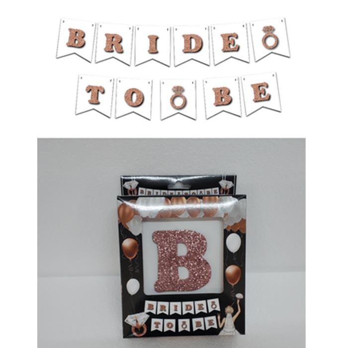 Bride to Be Yazılı Kutulu Strafor Rose Beyaz Banner