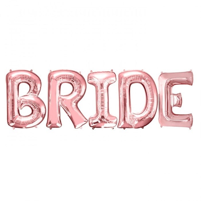 Bride Yazılı Rose Folyo Balon Seti