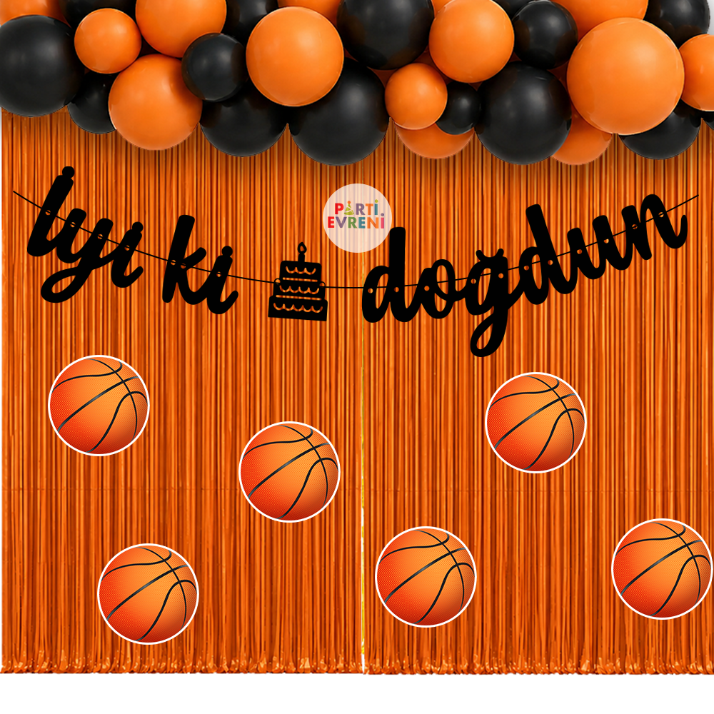 Basketbol Temalı Arka Fon Süsleme Seti