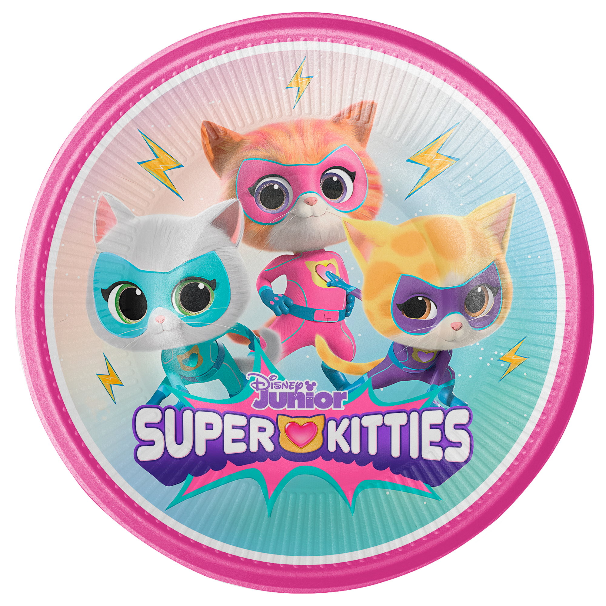 Super Kitties Temalı Karton Tabak 8'li