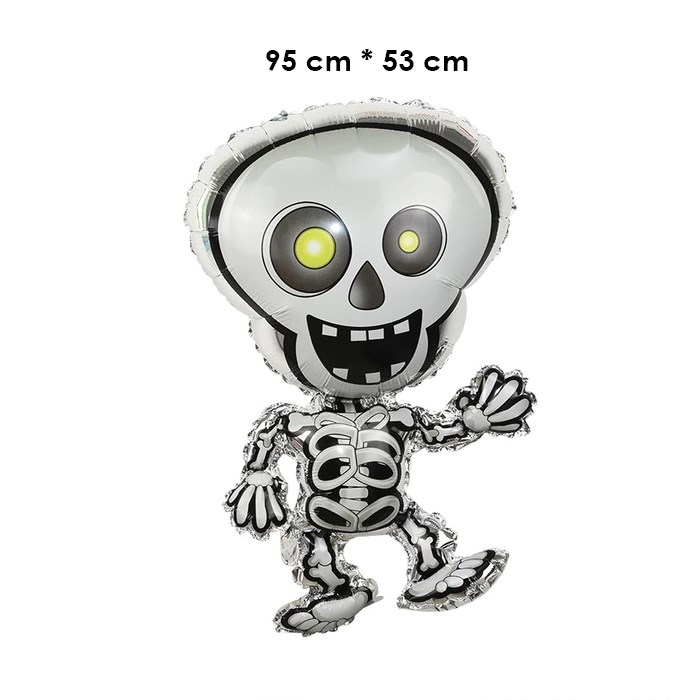 Cadılar Bayramı Temalı İskelet Folyo Balon - 90 cm