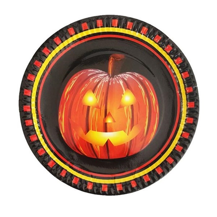 Cadılar Bayramı Temalı Karton Tabak - 8 Adet