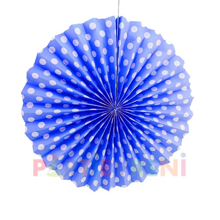 Çark Süs Puantiyeli - Koyu Mavi - 40 Cm