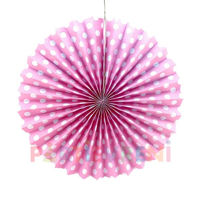 Çark Süs Puantiyeli - Pembe - 40 Cm