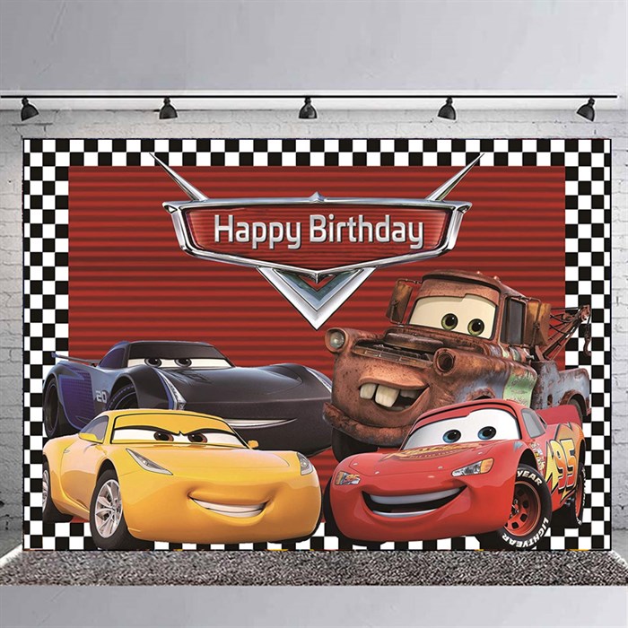 Cars Doğum Günü Branda Afişi - 70 cm - 100 cm