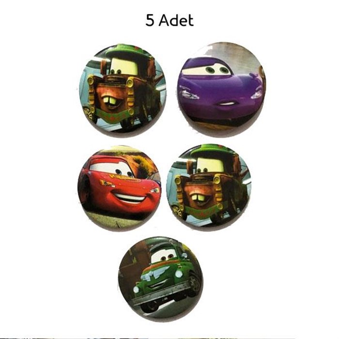 Cars Hediyelik Rozet - 5 Adet
