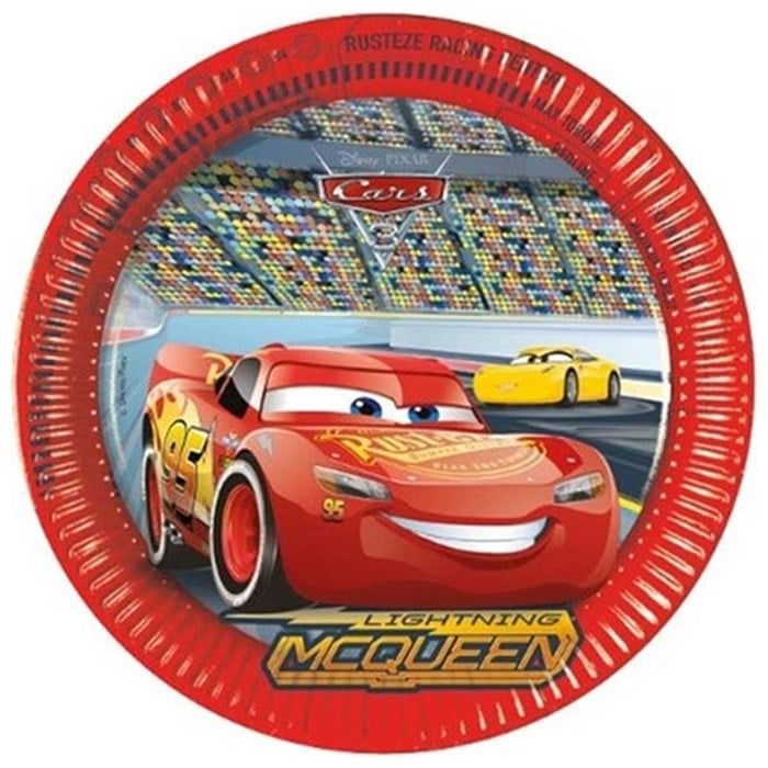 Cars Şimşek McQueen Lisansli Tabak - 8 Adet