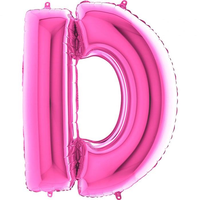 D Harfi Fuşya Folyo Balon 1 Metre