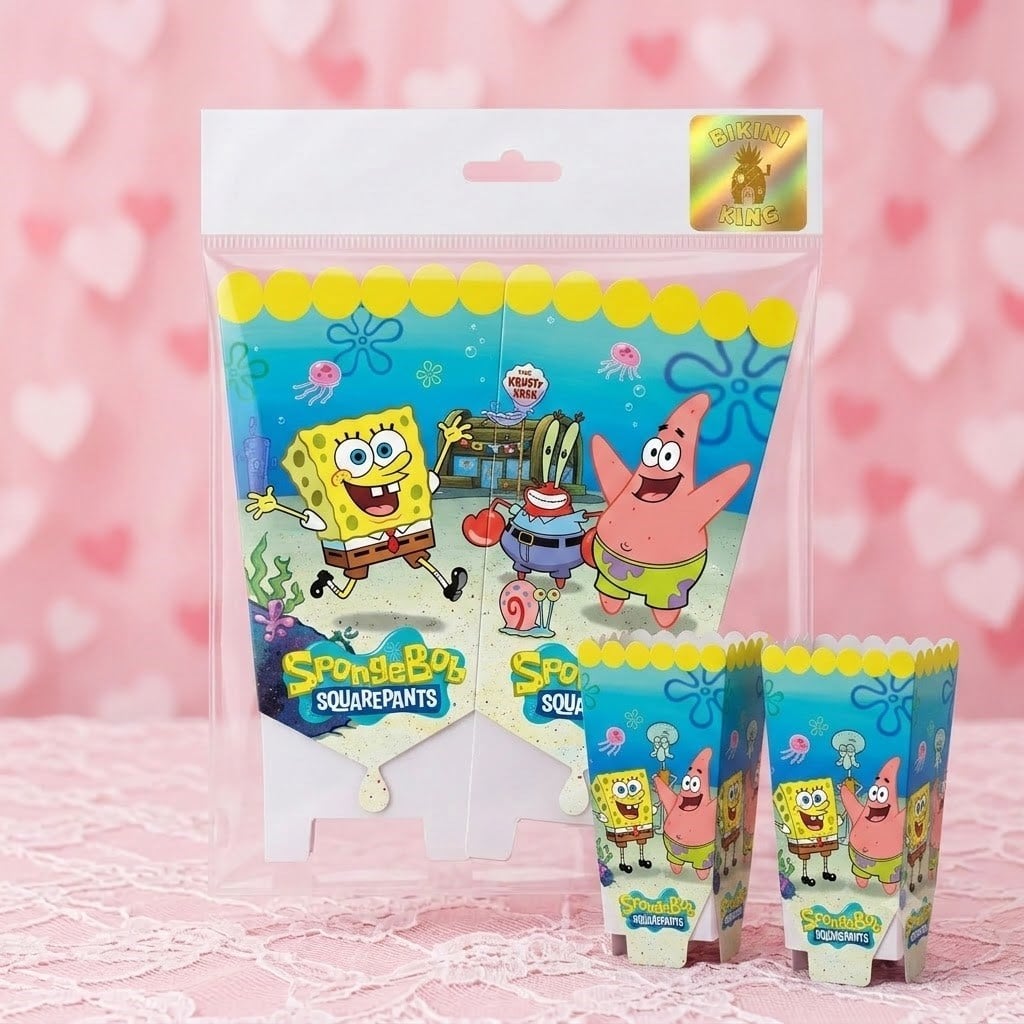 Sünger Bob Temalı Mısır Kutusu 8 Adet