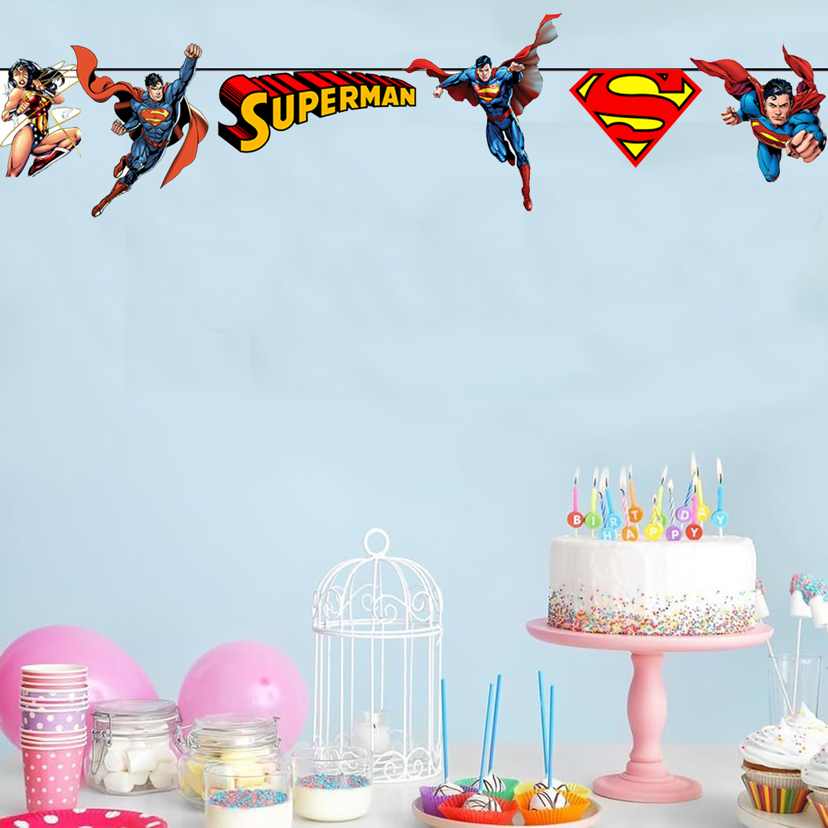 Superman Temalı Karakter Banner