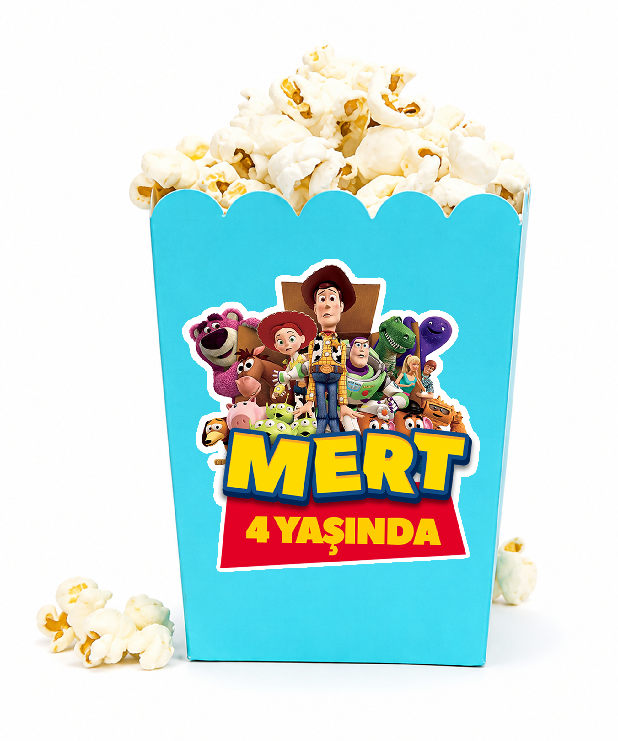Kişiye Özel İsimli ToyStory Popcorn  8 adet