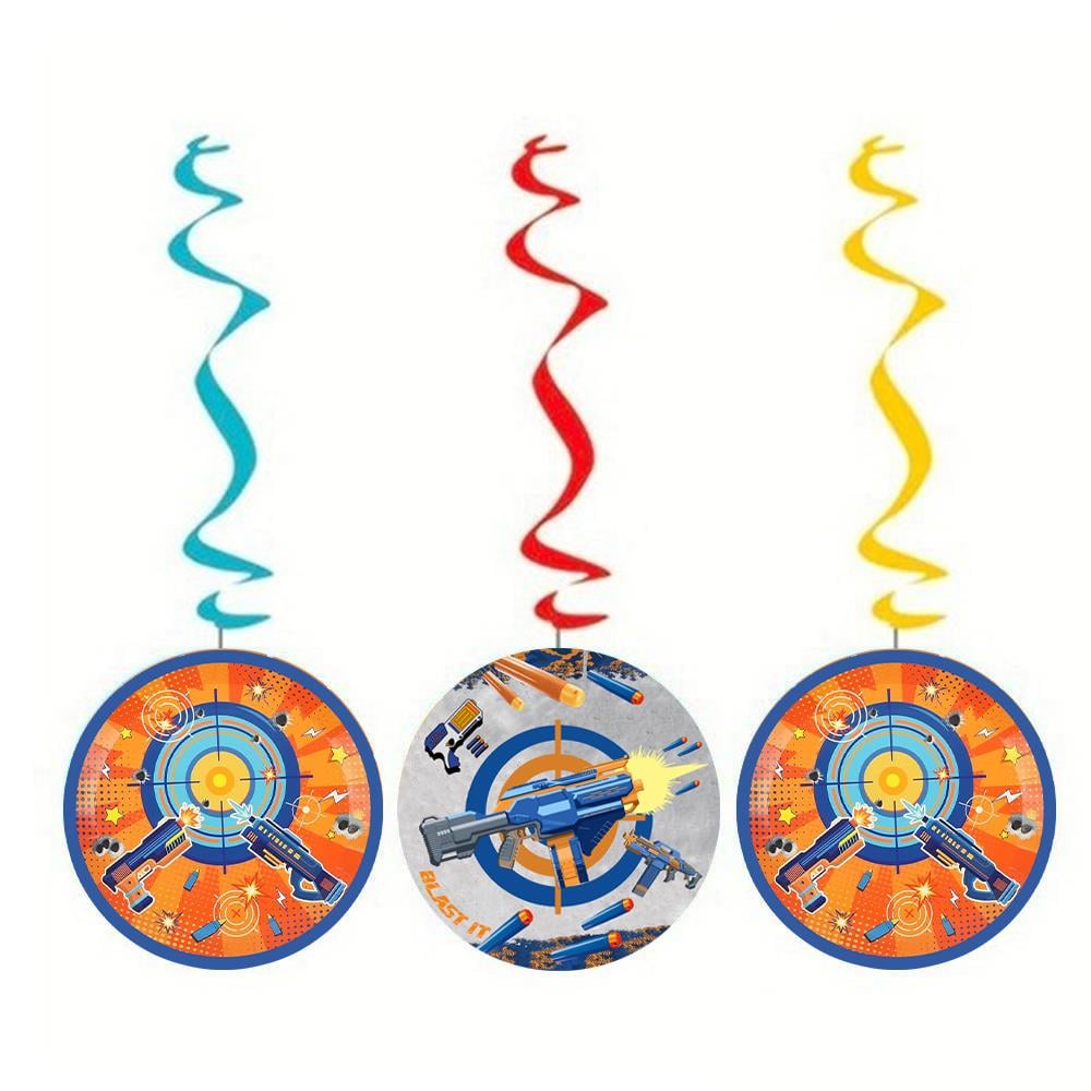 Dart Gun Temalı Asmalı İp Süs 3'lü
