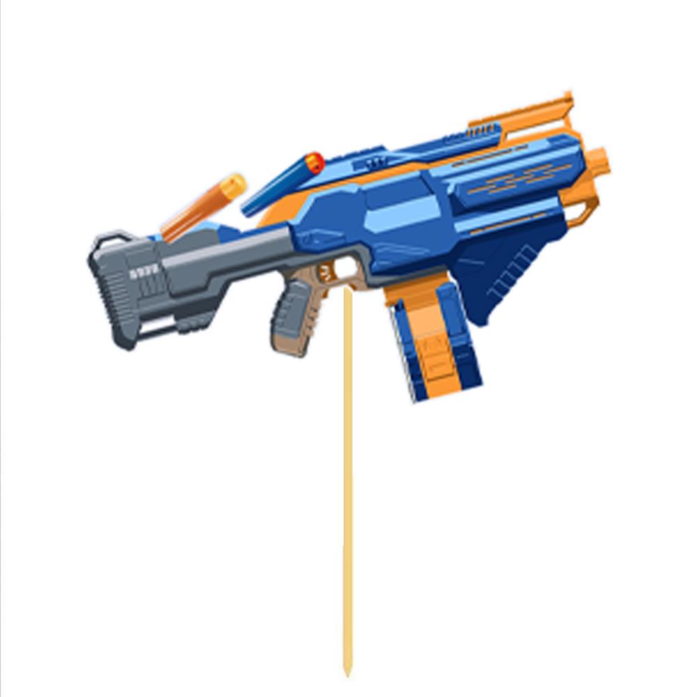 Dart Gun Temalı Çubuk Pasta Süsü