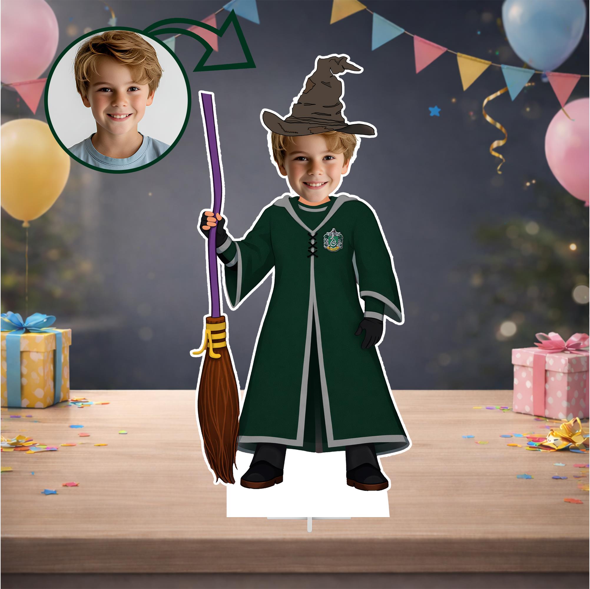 Kişiye Özel Harry Potter Slytherin Temalı Ayaklı Pano