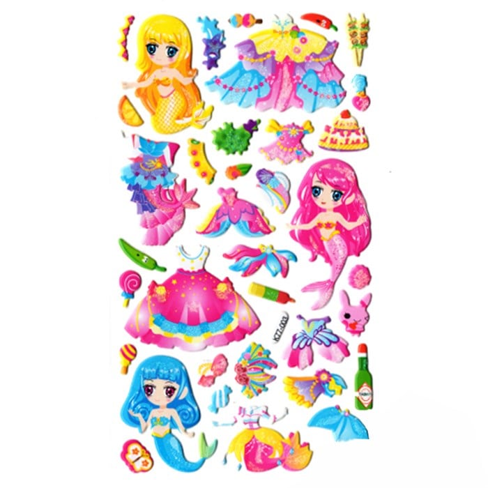 Deniz Kızı Kabartmalı Sticker