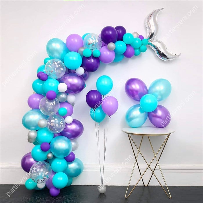 Deniz Kızı Temalı Zincir Balon Seti