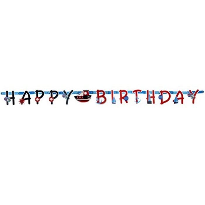 Denizci Temalı Happy Birthday Banner 