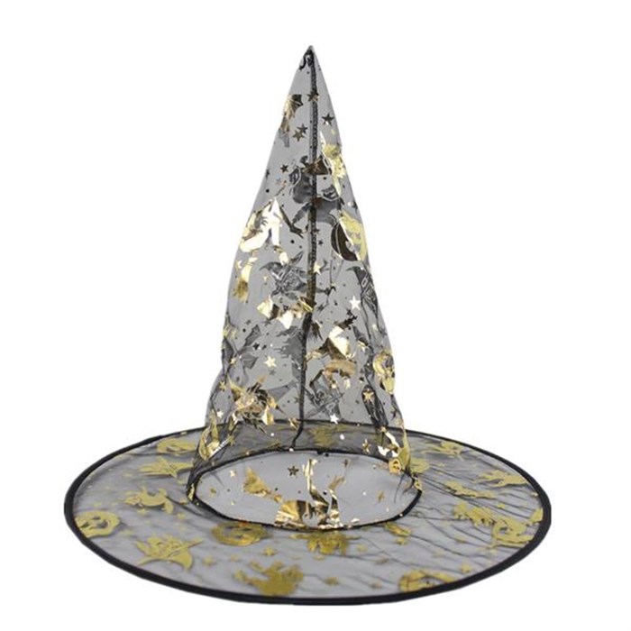Desenli Altın Cadı Şapkası