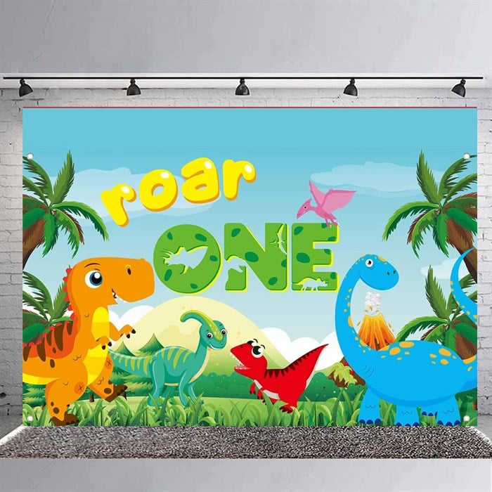 Dinozor ONE Doğum Günü Branda Afişi - 70 cm - 100 cm
