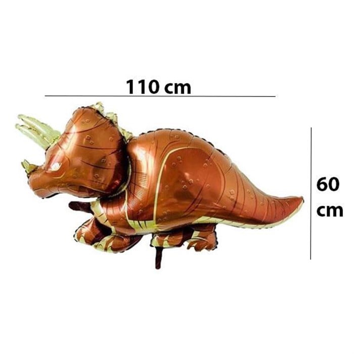 Dinozor Temalı Kahverengi Folyo Balon