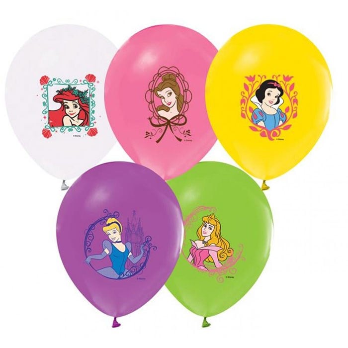 Disney Prensesler Baskılı Lateks Balon - 10 Adet