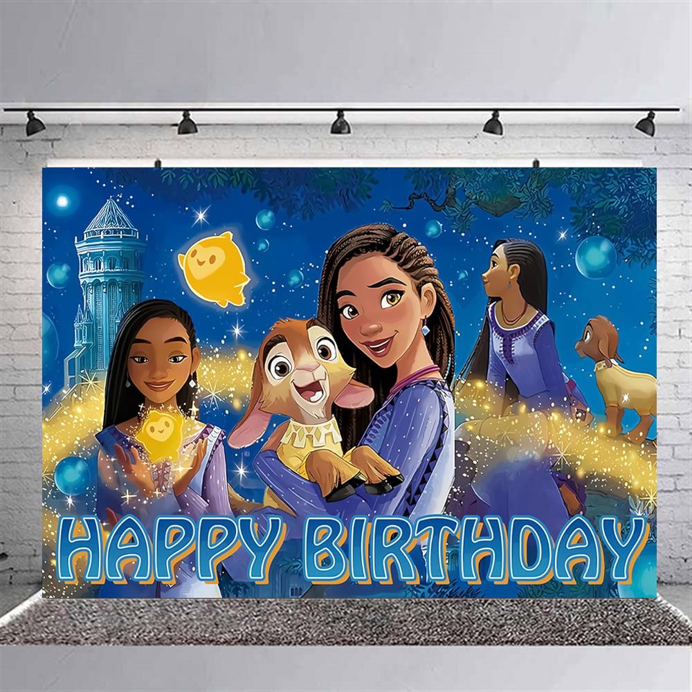 Disney Wish Temalı Doğum Günü Afişi