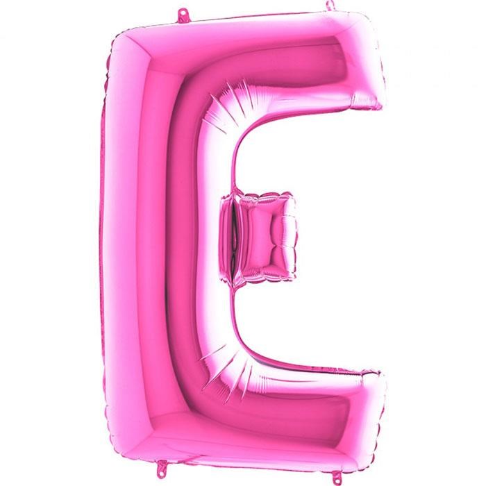 E Harfi Fuşya Folyo Balon 1 Metre