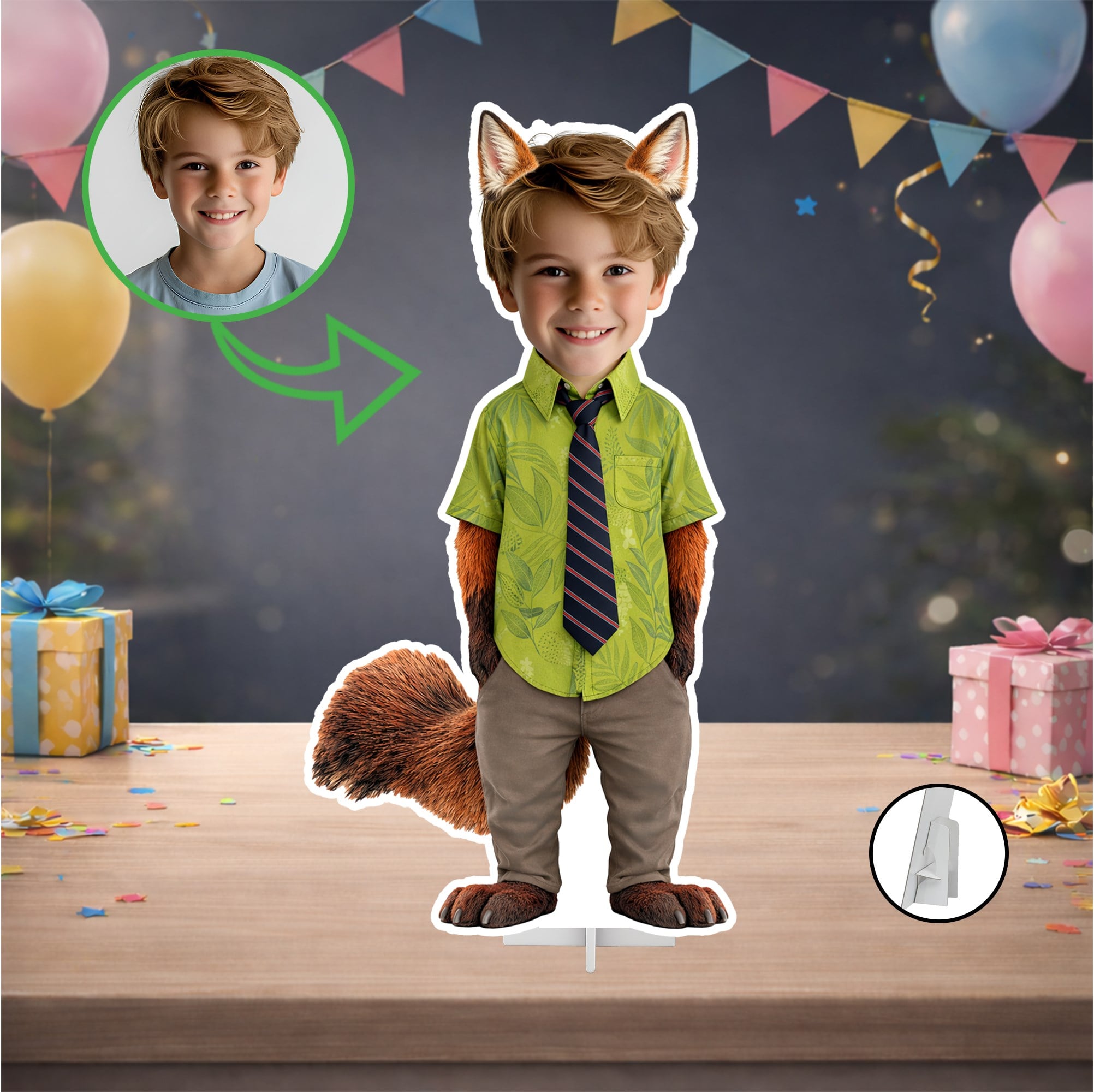 Kişiye Özel Zootopia Temalı Masa Panosu Nick