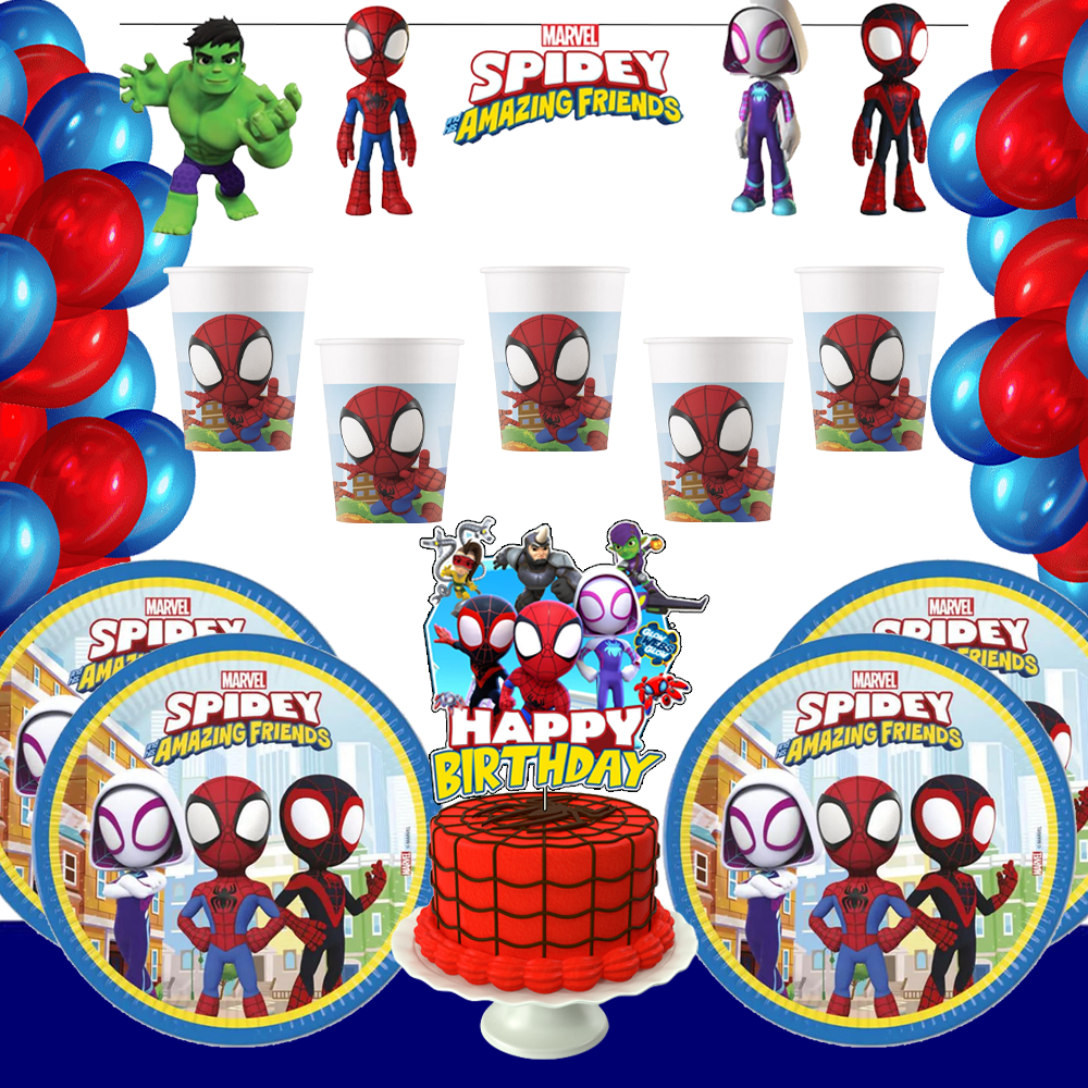 Spidey ve İnanılmaz Arkadaşları Konseptli Doğum Günü Seti 16 Kişilik